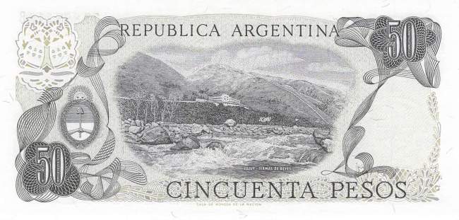 Argentinien p301b-2 B 50 Pesos 1977